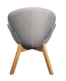 Meubletmoi Fauteuil tapissé avec accoudoir et piètement en Bois - Collection Elyt (Gris Chiné)