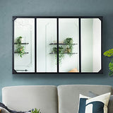 IDMarket - Miroir verrière 4 Bandes Design Industriel 110x70 cm