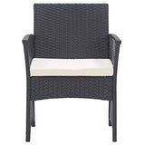 vidaXL 2X Fauteuils de Jardin avec Coussins Chaise de Patio Fauteuil de Terrasse Chaise de Jardin Fauteuil d'Extérieur Noir Résine Tressée