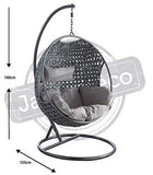Fauteuil Oeuf Suspendu Camelia AUBRY GASPARD - Fauteuil Suspendu sur Pied en Polyrésine, Siege Oeuf Exterieur Intérieur, Fauteuil Suspendu Oeuf