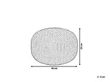 Beliani - Pouf - Conrad - 40 x 25 cm, Gris Clair