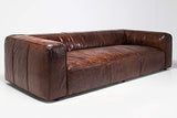 Kare Cubetto canapé, Bois partiel, MDF, Cuir Marron, 3- Sitzer