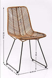 Kare Chaise, Rotin, Naturel, 54,61 x 44,45 x 85,73 cm