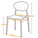 JYMTOM Lot de 2 Chaises en Plastique de Salle à Manger ou de Jardin ou de Plage aux Styles Simple et Moderne (jaune)