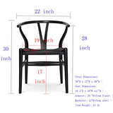 Tomile Chaise de Salle à Manger en rotin en Forme de Y