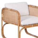 Casa Moro Fauteuil en rotin BIMA avec 2 coussins - Extra large - En rotin naturel - Qualité - Style bohème chic - Fauteuil rétro - Pour jardin, terrasse, salle à manger - CF2221