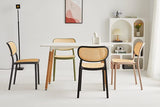 Kosmi - Chaise de Salle à Manger Moutarde Style Vintage
