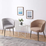 NOGRAX Tables Table d'appoint Ronde en métal for extérieur, Petit canapé d'appoint en métal, Pliable, antirouille et étanche, Plateau Amovible for Salon, Chambre à Coucher, Balcon, Bureau, Blanc