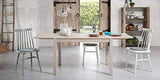 Kave Home - Chaise de Salle à Manger Tressia Blanc en Bois Massif de Caoutchouc
