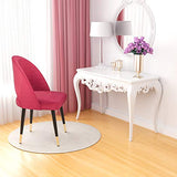 mecor Lot de 2 Chaises de Salle à Manger Confortable, Chaise Tissu Rembourrée en Velour, Chaise Fauteuil Salon avec Pied en Métal, Chaise Moderne pour Cuisine, Table, Salon, Chambre (Rouge)