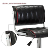 IntimaTe WM Heart Lot de 2 Tabourets de Bar Réglable Socle et Repose-Pieds Chromés Noir