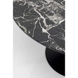 Table Schickeria 110cm Effet marbre Noir Kare Design