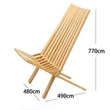 YLCJ Chaise de Jardin en Bambou de Loisirs en Bois Massif avec Chaise de Jardin, Chaise de Jardin Portable, Chaise de Plage extérieure