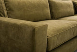 Siblo Canapé d'angle avec Coussins 90x310x224 cm - CORBLACK Collection - Elégant Canape 4 Places - Meubles de Salon - Confortable Canapé - Vert - Côté Gauche