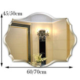L.TSN Miroir Mural décoratif Moderne biseauté - Miroir argenté HD sans Cadre - Miroir à Coller - pour Couloir de Salon de Chambre à Coucher de Salle de Bain (Taille: 45 Fois; 60 CM)