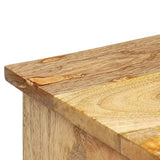 vidaXL Bois de Manguier Massif Table Basse Table d'Appoint avec 2 Tiroirs Table de Salon Table de Canapé Salle de Séjour Maison Intérieur 82x52x42 cm