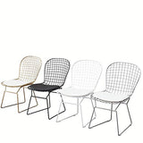 Chaise Nordique ajourée Chaise en Treillis métallique Dossier en Fer forgé créatif Chaise Simple Coiffeuse Banquet Occasionnel dinant la Chaise hôtel Salle à Manger (Color : Black)