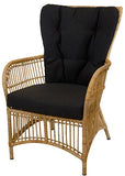 korb.outlet Fauteuil en rotin avec Dossier Haut et Structure en Fer