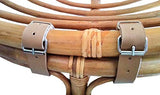 AUBRY GASPARD Fauteuil papasan en rotin avec Coussin écru