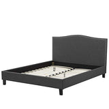 Beliani - Lit - Montpellier - 180 x 200 cm, en Tissu, Gris