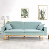 Don Descanso - Canapé Convertible clic clac 3 Places Convertible lit 3 Places Reine. Dimension canapé : 201x73x79 cm | Dimension lit : 201x99x42 cm [Comprend 2 Coussins] | Vert
