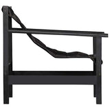Tidyard Fauteuil de Relaxation | Fauteuil de Salon Vintage en Cuir Véritable Noir
