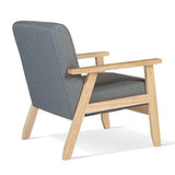 IDMarket - Fauteuil scandinave Anders en Tissu Gris Anthracite