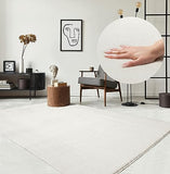 the carpet Relax Tapis Moderne à Poils Courts et Moelleux, Dessous antidérapant, Lavable à 30 degrés, Super Doux, Aspect Fourrure, crème, 200 x 290 cm
