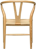AMAZWI Moderne Chaise Salle Manger Bois Naturel,Réplique Chaise Wishbone,Chaise Latérale Élégante Chaises à Manger
