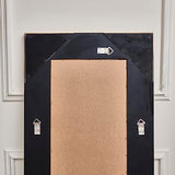 Melody Maison Miroir mural encadré Art Déco Noir 142 cm x 54 cm