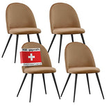 Albatros Capo Lot de 4 chaises de Salle à Manger avec Housse en Velours Marron – Design Vintage élégant avec Housse en Velours – Chaise rembourrée certifiée SGS – Chaise de Cuisine Moderne