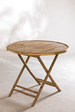 SKLUM Table de Jardin Pliable Ronde en Bambou (Ø90 cm) Lipe Bambou