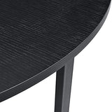 Table Basse pour Salon Table Ronde Design Plateau en Panneau de Particules Pieds Croisés en Acier 80 x 45 cm Noir Effet Bois