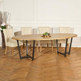 Robin des bois - Grande Table Repas Ovale Bois et métal, Jackson