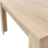Table de salle à manger à rallonge, table de salon ou de cuisine, finition en chêne canadien, modèle Kendra, dimensions : 140-190 cm (longueur) x 90 cm (largeur) x 78 cm (hauteur).
