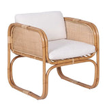 Casa Moro Fauteuil en rotin BIMA avec 2 coussins - Extra large - En rotin naturel - Qualité - Style bohème chic - Fauteuil rétro - Pour jardin, terrasse, salle à manger - CF2221