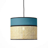 Brilliant lampe Dayanara suspension 30cm bleu / rotin | 1x A60, E27, 60W, adapté aux lampes standard (non incluses) | Échelle A ++ à E | Le câble peut être raccourci