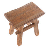 Design Delights Tabouret en bois rustique vintage 40" - Bois dur recyclé - Tabouret en bois massif - 43 x 45 x 27 cm (H x l x P) - Nature vintage