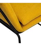 ATMOSPHERA CREATEUR D'INTERIEUR ATM-156963B Atmosphera Fauteuil Chet Jaune Moutarde, Fer Mousse PU Polyester, cm
