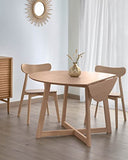 Kave Home - Chaise Safina en placage de chêne et Bois d'hévéa Massif