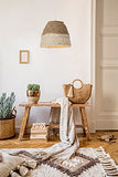 LUSSIOL Lumianire SALTA, Suspension Jacinthe d'eau Naturel, Diam. 34 cm, E27 60W, idéal pour chambre, salon, entrée, appartement