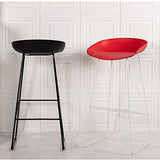 qwqqaq Simple Tabourets De Bar pour Cuisine Café Chambre,Moderne Chaise De Salle à Manger avec Pieds en Métal,Tabourets De Bar Rembourrée Chaise C 42x42x75cm(17x17x30inch)