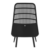 Fromm & Starck Chaise Design Scandinave De Salle À Manger Cuisine Salle D'attente Terrasse Visiteur Star_Seat_09 (150 kg Max, Siège 46,5 x 45,5 cm, Hauteur 44,5 cm, Coloris Noir, Plastique/Acier)