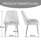 SEPNINE Salle à Manger 2 Pack, Chaises De Salon en Velours Moderne, Chaise De Salle à Manger RembourréE, Chaise RembourréE sans Bras, pour La Vanité De La Chambre De Cuisine