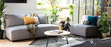 Miliboo Chauffeuse Double Design en Tissu Jaune Cumin PLURIEL