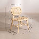 SKLUM Chaise en Bois Leila Noir uni