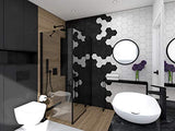 Miroir Mural Gold & Chrome, Rond, avec Cadre en Aluminium | Surface Miroir revêtue de téflon, résistante à l'humidité | Cadre de Miroir, 2 cm de Profondeur, Peint par poudrage, Montage Facile