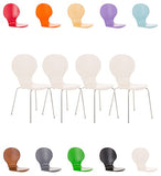 CLP Lot de 4 Chaises Empilables Robustes Diego, Chaises Empilables en Bois avec Dossier, Siège Confortable en Forme Ergonomique, Hauteur Assise 45 cm, Charge Max/Chaise 120 kg, 12 Couleurs: Blanc