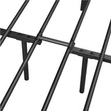 Yaheetech Lit Simple Double en Métal Assemblage Simple pour Petits Espaces Adultes 140x200cm Noir