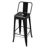 Anself Lot de 2 DE Tabourets de Bar Hauts Carré avec Dossier
